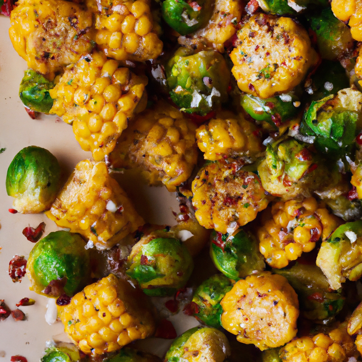 Fiesta - Style Brussels Sprouts with Mexican Street Corn