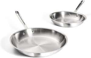All clad d3 3 ply fry pan set sale