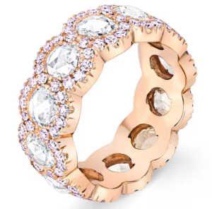 Best pink diamond wedding bands